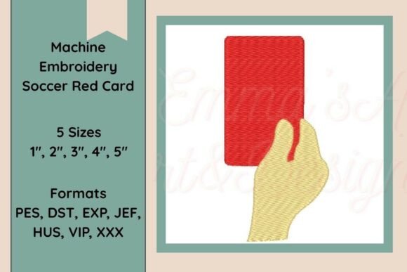 A Bold Soccer Red Card Embroidery Design Review