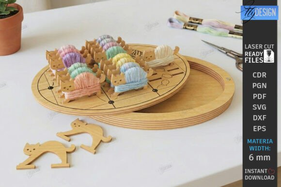 A Designer's Look at the Cross Stitch Thread Organizer Laser Cut
