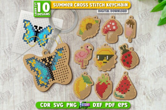 A Designer's Review of Summer Cross Stitch Keychain Files for Business