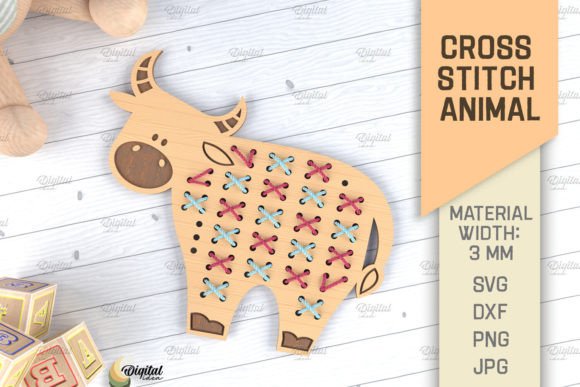 Cross Stitch Animals LaserCut Cow SVG: A Designer's Review