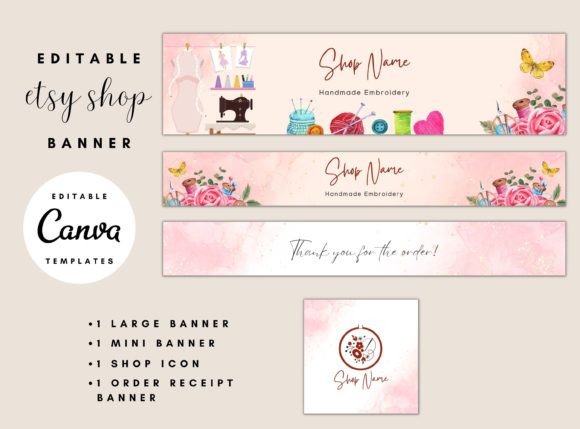 Embroidery Etsy Shop Kit Templates: A Designer's Review