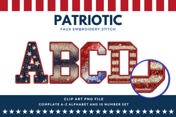 Evaluating the Varsity Patriotic Faux Embroidery Stitch Design