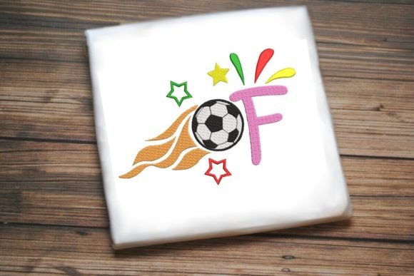 F Letter Soccer Ball: A Festive Embroidery Twist