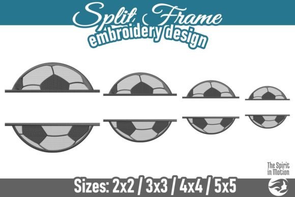 Split Frame Soccer Ball Embroidery for Boutique Apparel
