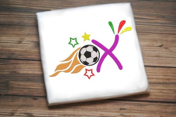 X Letter Soccer Ball Alphabet: A Unique Embroidery